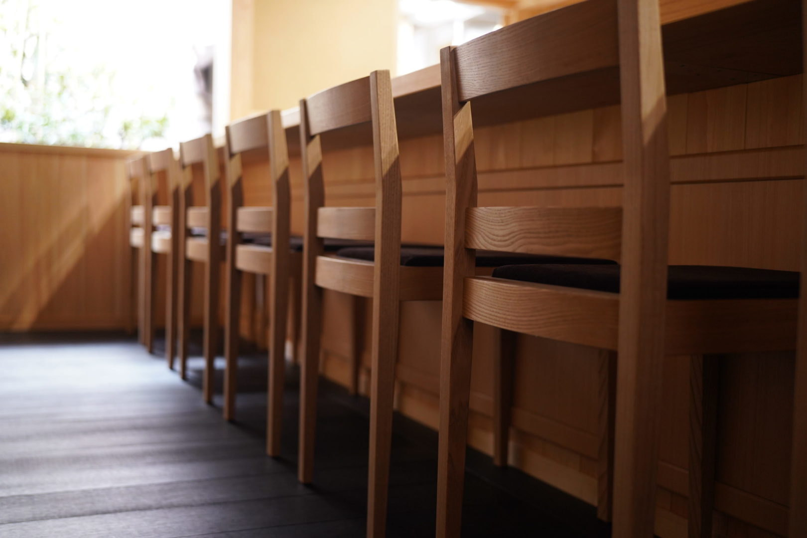 白雨｜特注家具｜鮨一誠｜橋本建築造園設計