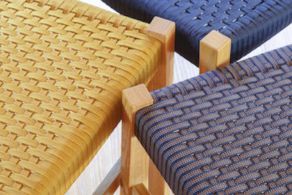 白雨｜三日月チェア｜家具｜加賀市｜真田紐